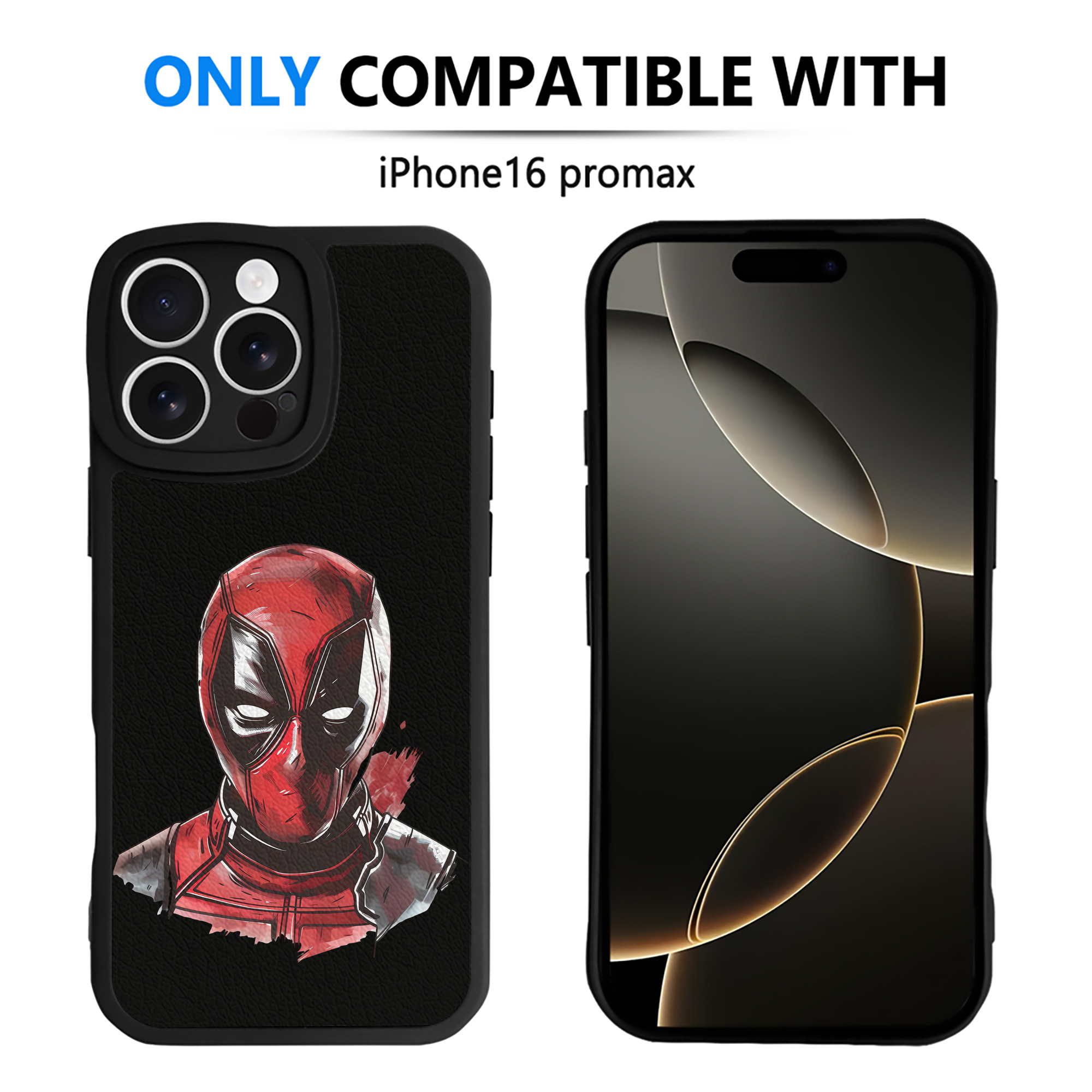 （画像用） Deadpool デッドプール 【iPhone 16シリーズ対応】シリコンスマホケース（レザー調） 材質：シリコン